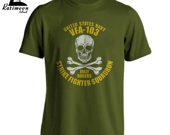最新人気 United States Navy VFA-103 Jolly Rogers Shirt Strike Fighter トップス