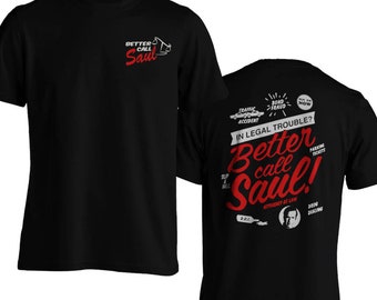 Better Call Saul T-Shirt, American Crime Drama TV Shirt, Goodman New Mexico Lawyer Front Back Printing