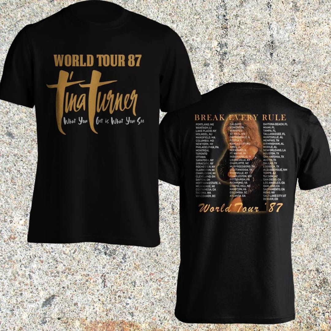 Tina Turner World Tour 87 T-shirt: Front-back Print - Etsy