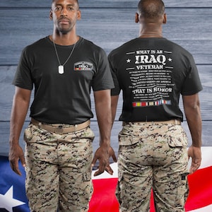 Iraq War Veteran T-Shirt, USA Military, Ultra Cotton or Softstyle