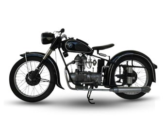 Homemade Motorcycle BMW R25 Classic Vintage Model Made from Scratch, Miniature Motor Vehicle Toys, Custom Hand Built