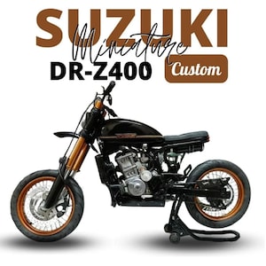 Handmade Miniature Collectible Motorcycles of Suzuki DR-Z400 Model Made from Scratch
