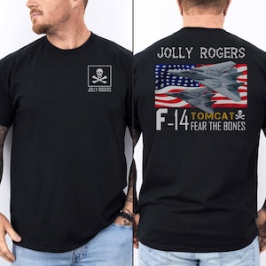F-14 Tomcat Shirt, Jolly Rogers Fighter Jet Tee, Legendary Air Fighter Apparel, Perfect Gift for Aviation Fans & Military Enthusiasts