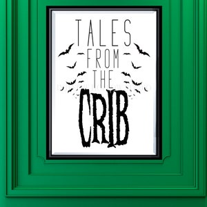 Tales From The Crib Downloadable Prints | Printable Wall Art | Goth Decor | Goth Nursery | Baby Nursery Wall Art | Gift | Baby Gift | Bats