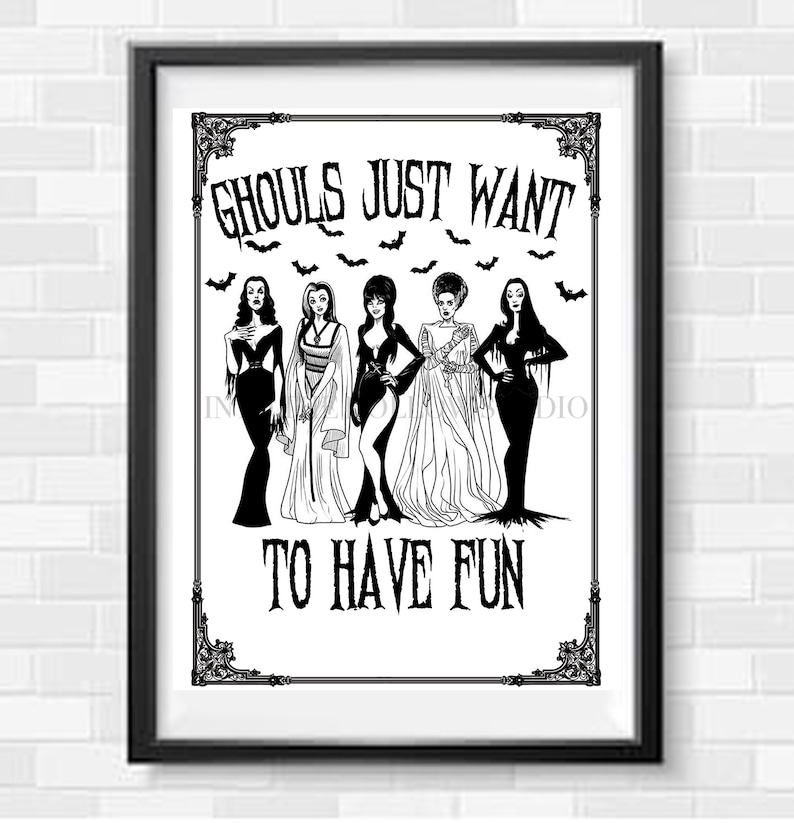 Ghouls Just Want to Have Fun Printable Goth Decor | Etsy