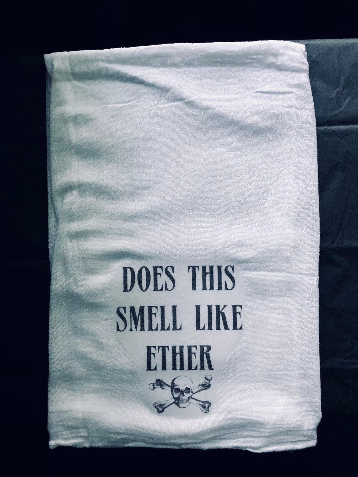 Does This Smell Like Ether Hand Towel Tea Towel Flour Sack - Etsy Belgie