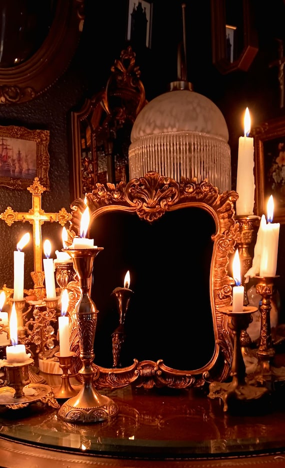 Scrying Mirror | Black Mirror | Macabre | Psychic Reading | Witch