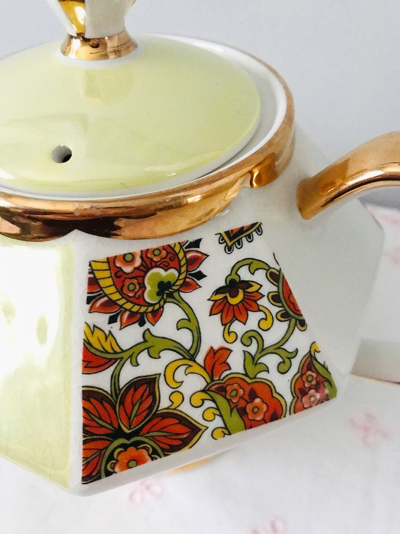 Gibsons Staffordshire England Bone China Paisley Teapot Etsy