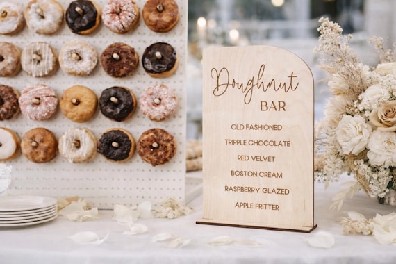 Customizable wedding dessert sign, Modern wedding sign, Wood Buffet Labels, Rustic sign, Wedding menu sign, Bar menu sign, Wedding signage