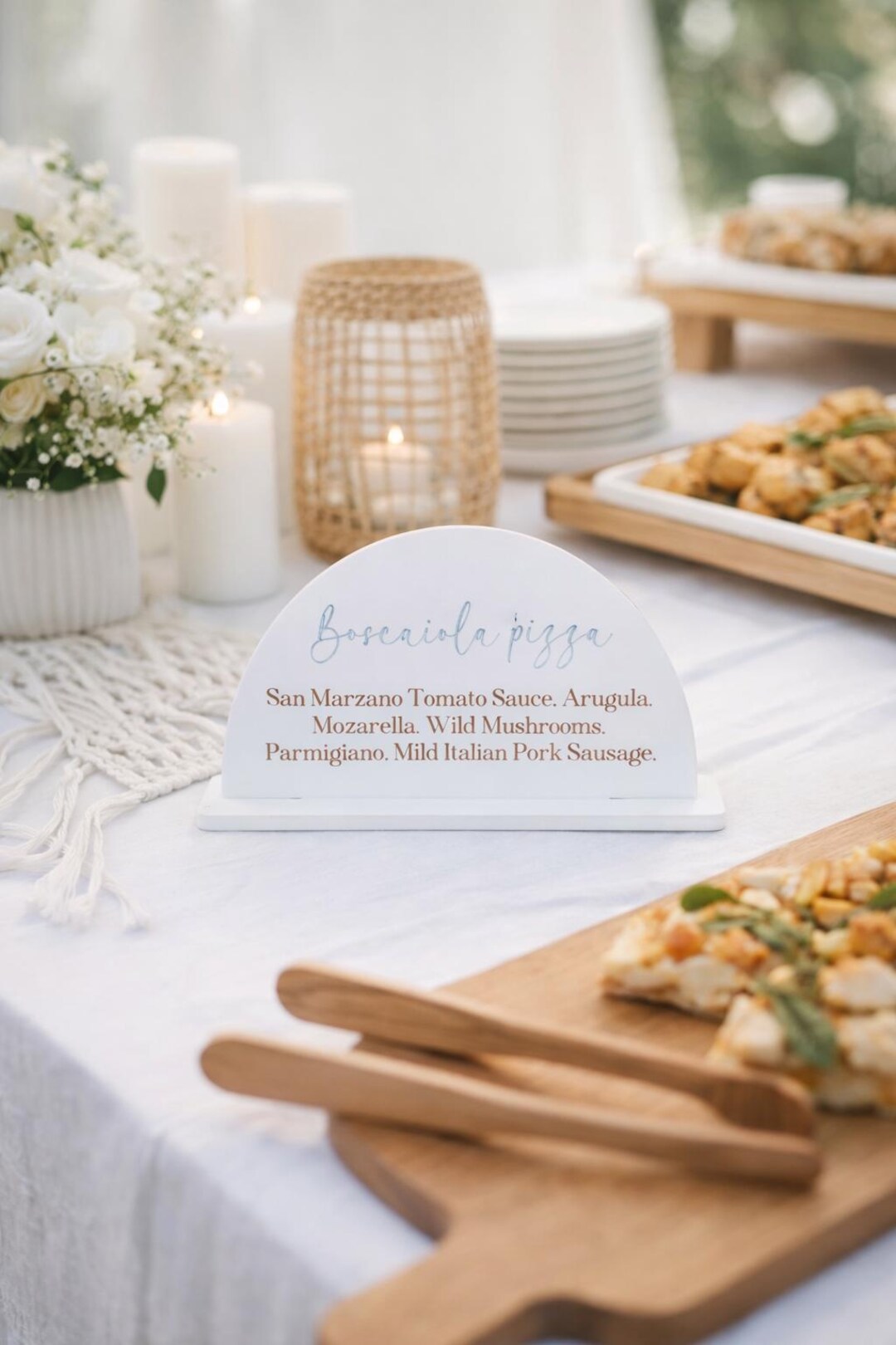Acrylic Food Buffet Sign, Custom Wedding Signage, Dessert Sign Cards ...