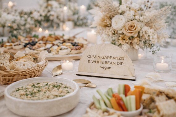 Wedding dessert sign, Modern wedding sign, Food labels, Wood Buffet Labels, Minimalist buffet card, bar signs, Rustic sign, Wedding signs