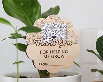 Thank you gift card holder, Teacher gift card holder,Plant stakes, Gardening gift, Mothers day gift, dance teacher gifts, Teacher gifts bulk