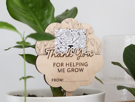 Thank you gift card holder, Teacher gift card holder,Plant stakes, Gardening gift, Mothers day gift, dance teacher gifts, Teacher gifts bulk