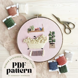 Schema di ricamo per bagnoschiuma con perline: decorazioni fai da te per la casa (schema PDF)