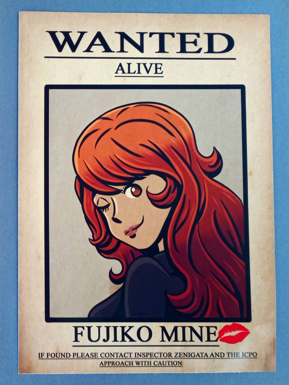 Lupin III Inspired Anime Wanted Posters | Digitally Hand Drawn