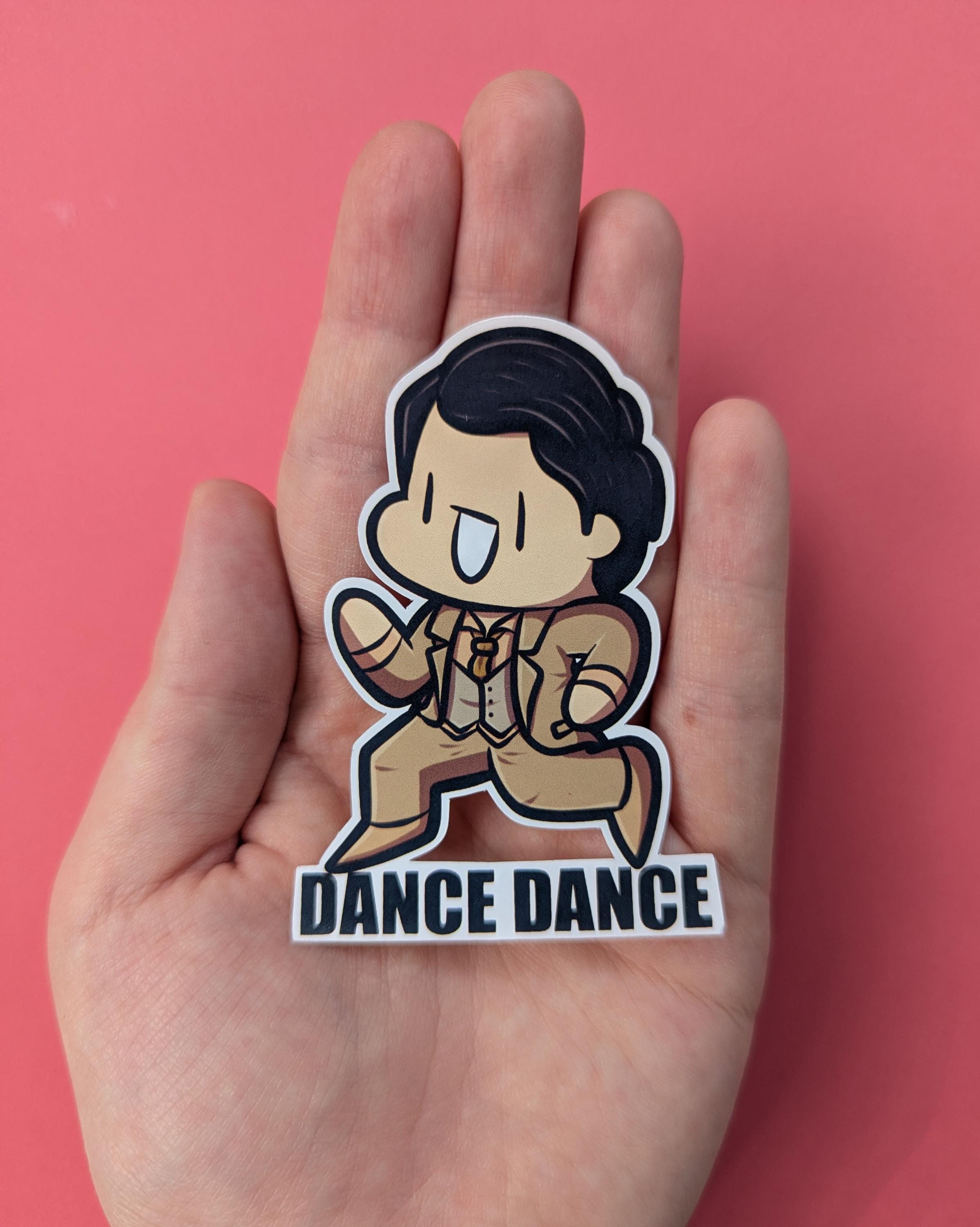 Fan Dance Sticker FOB- Dance Dance Inspired Handmade Stickers | Digitally Hand Drawn ...