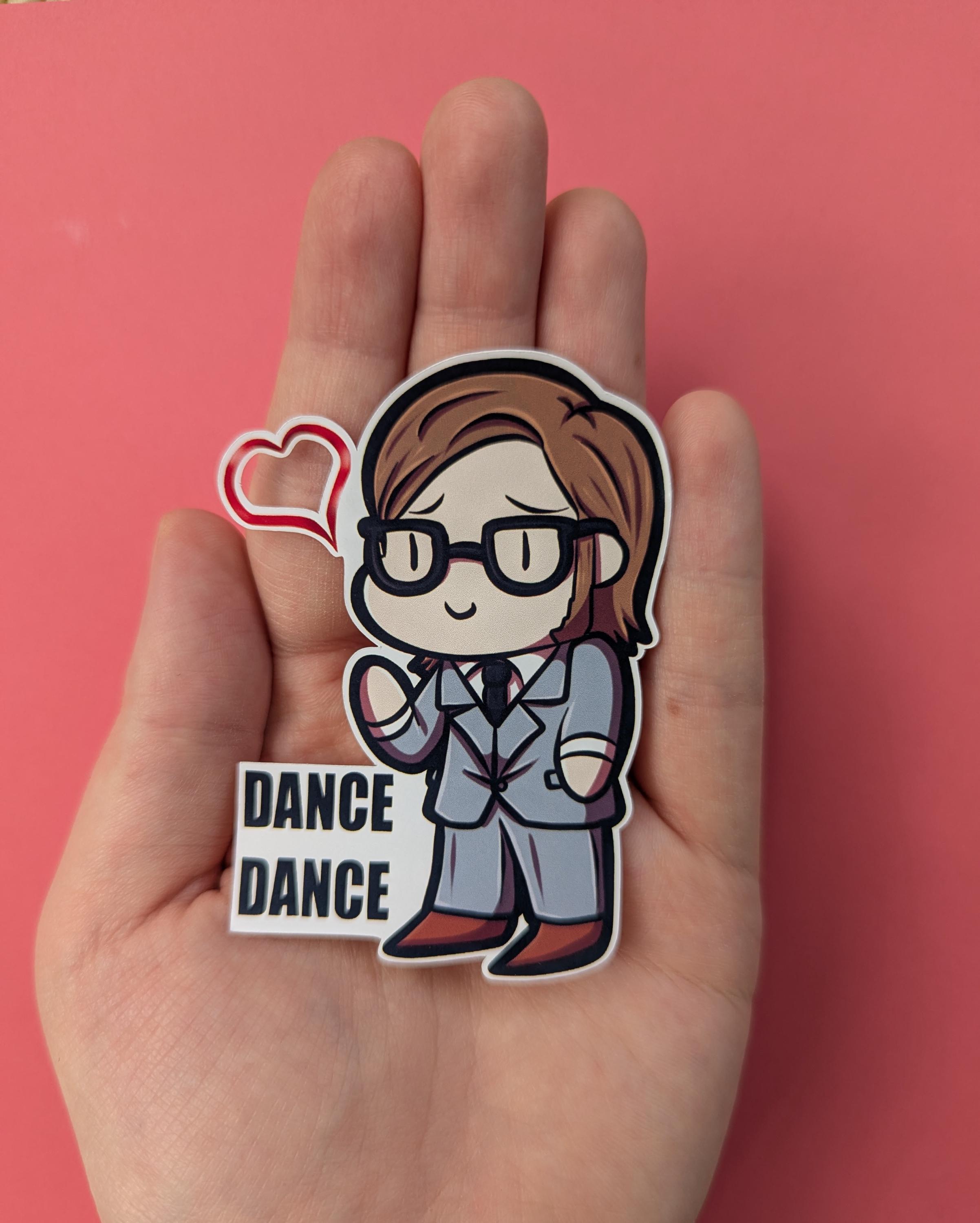 Fan Dance Sticker FOB- Dance Dance Inspired Handmade Stickers | Digitally Hand Drawn ...