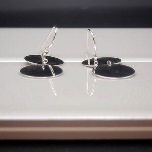 Classic Shiny Round Drop Earrings in Argentium Silver