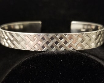 Silver Cuff Weave Bracelet