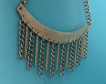 vanna - brass chain collar necklace