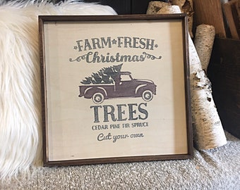 Farm Fresh | Christmas Tree Frame |  Merry Christmas Board | Christmas tree | gift ideas | holiday gifts