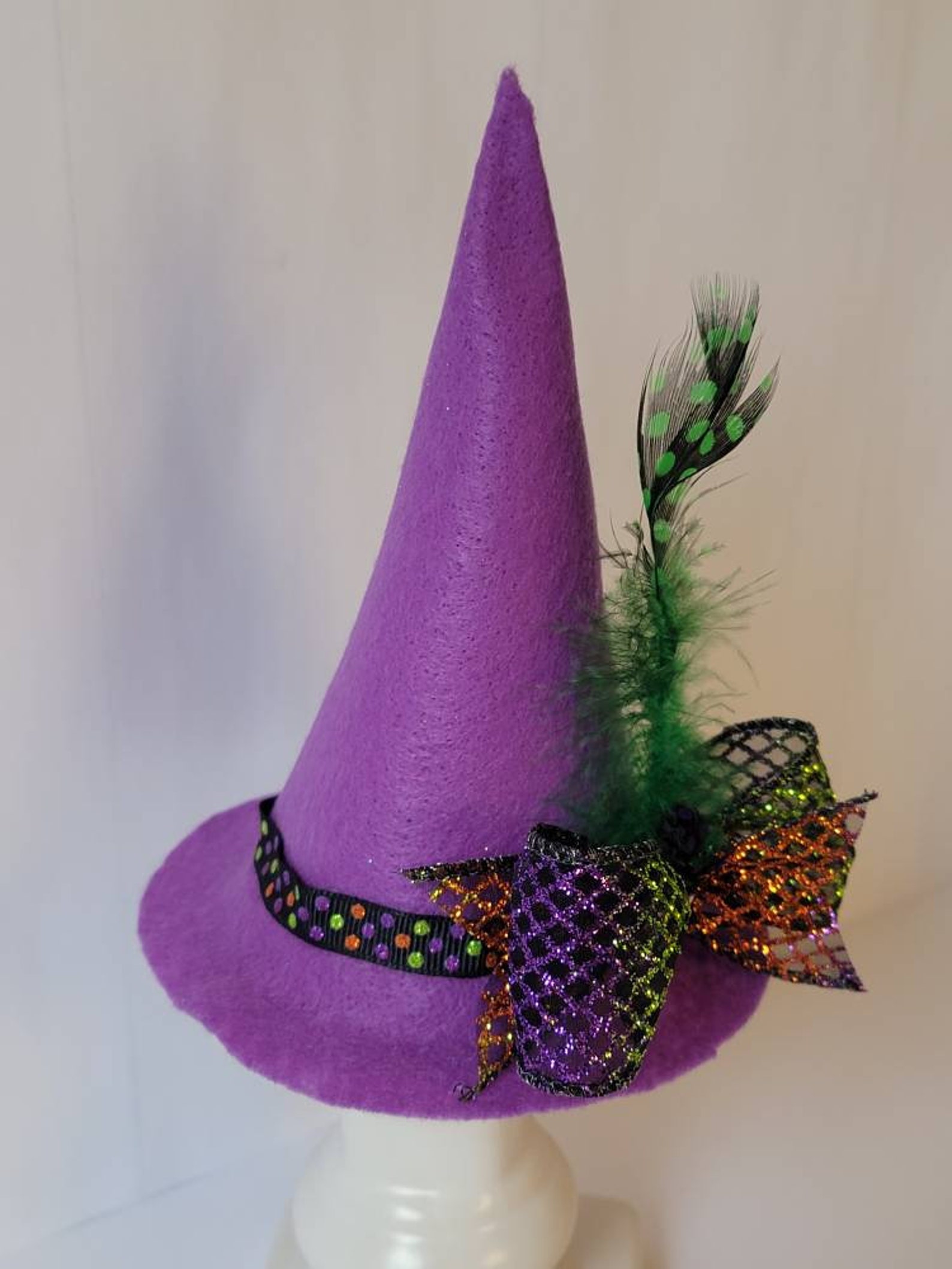 Mini Witch Hat Decoration Handmade Witch Hat Halloween Felt Etsy