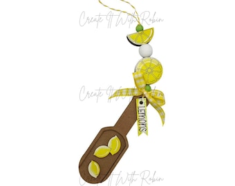 Finished Lemon Wood Scoop | Summer Tiered Tray Decor | Farmhouse Lemon Display | Handmade Lemon Scoop Decoration