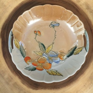 Vintage Lusterware Plate Bowl Made in Japan