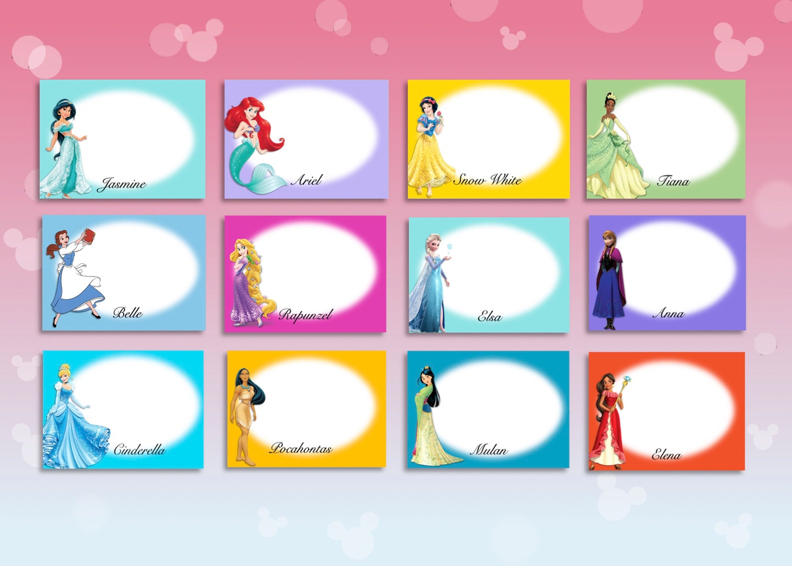 Disney Princess Autograph Book Disney Princess Printable | Etsy