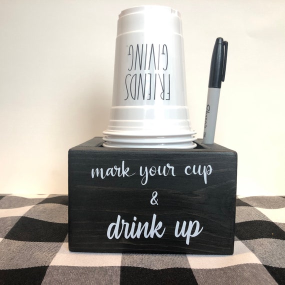 Solo Cup Holder With Sharpie Hole Mark It up Solo Cup and Etsy