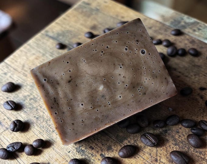 Handmade oatmeal coffee tallow soap