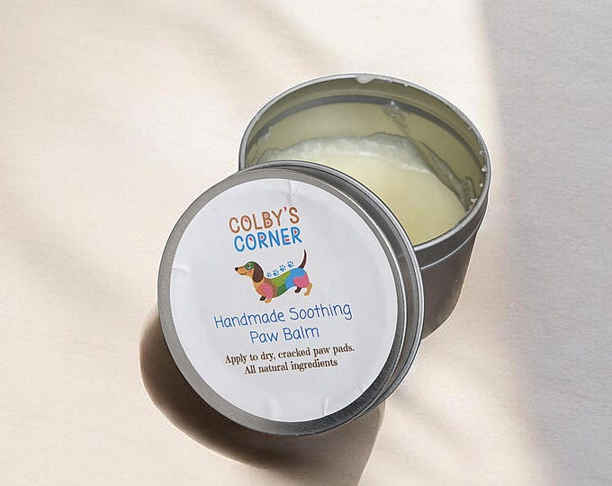 Handmade dog paw balm