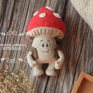 Crochet Mushmush, PDF crochet pattern , Amigurumi Mushroom , Mushroom doll DIY