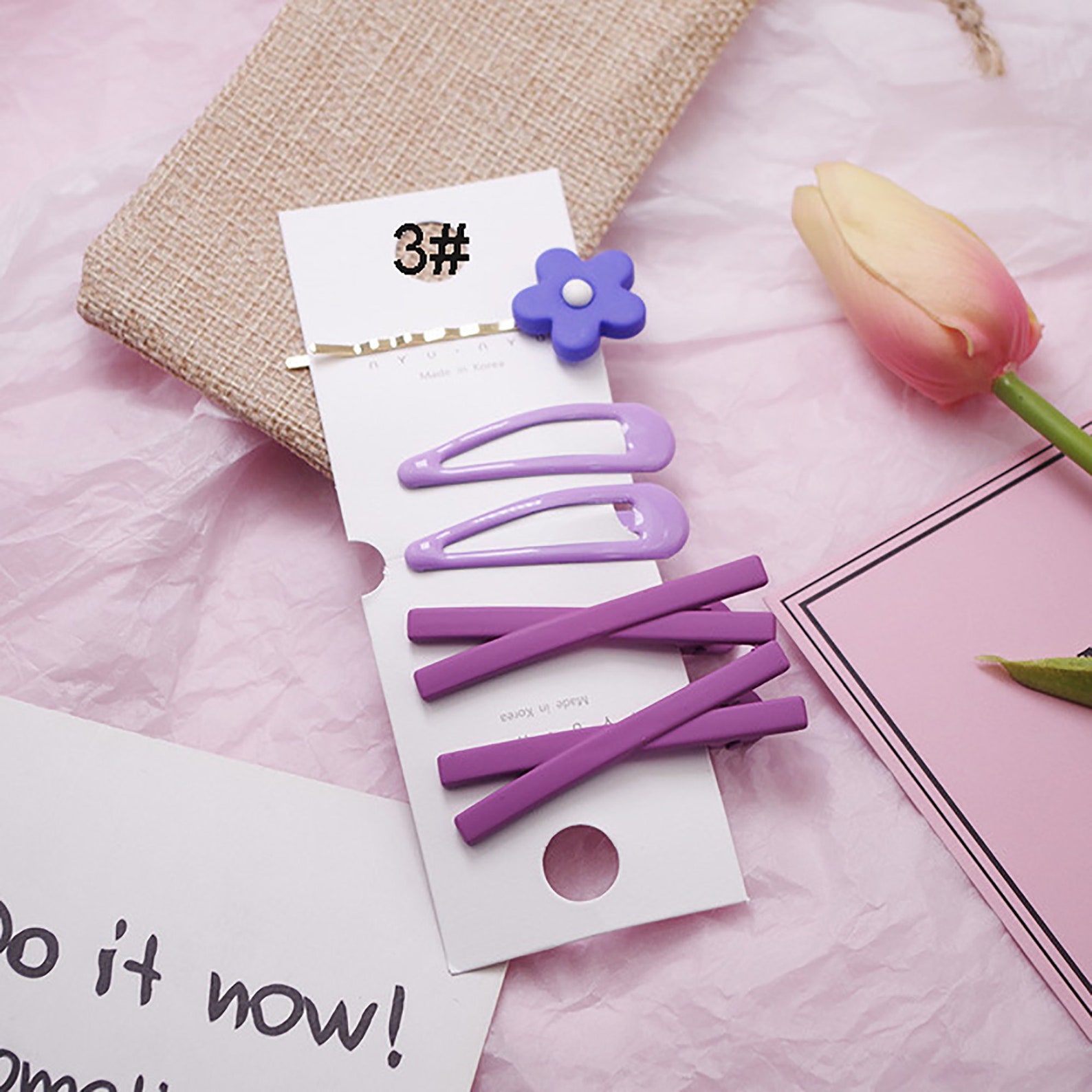 Conjunto de clips de pelo 5pcs flores peluquería Barrettes Etsy