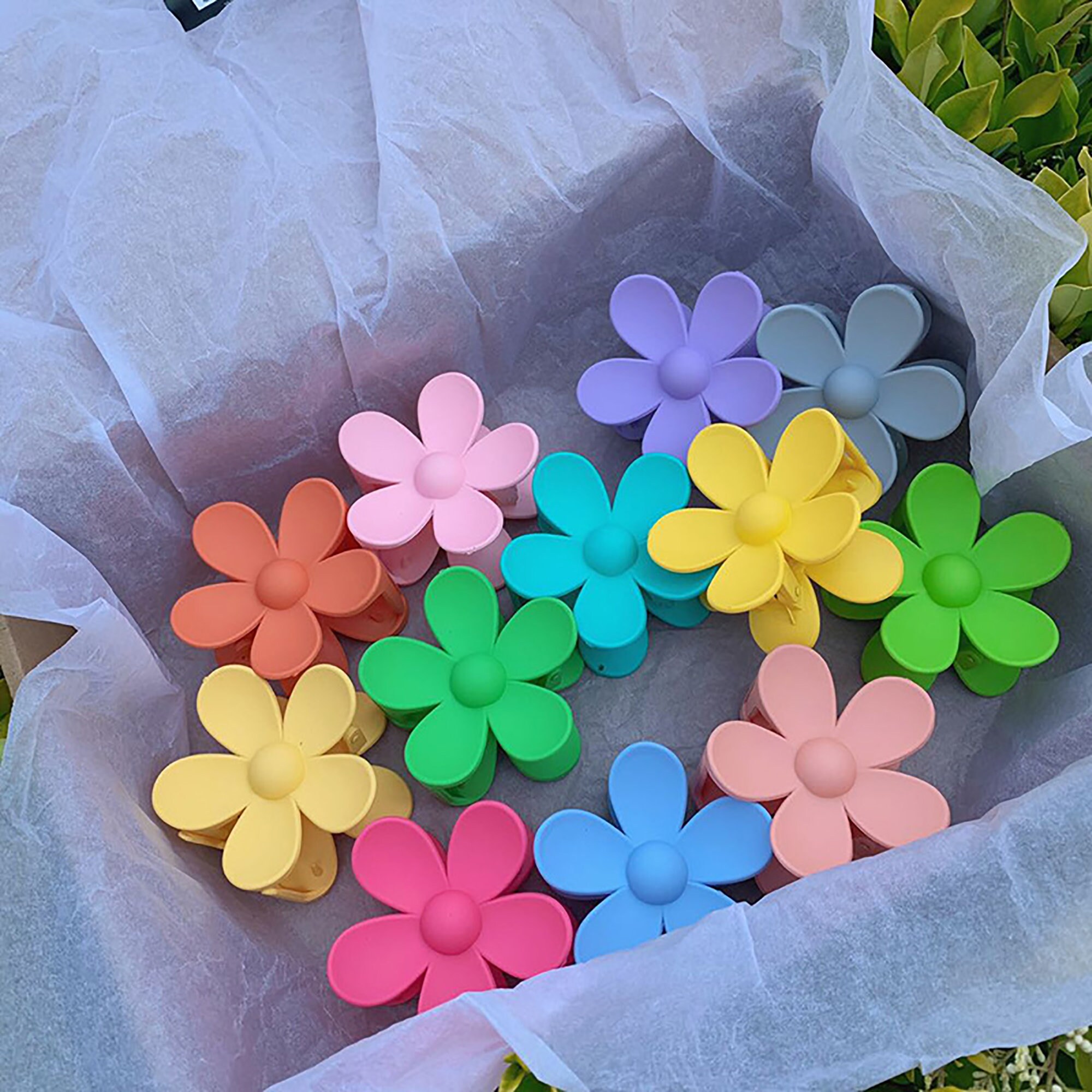 7.3cm Matte Flowers Claw Clip Fashion Hair Pin Cute Hair Etsy