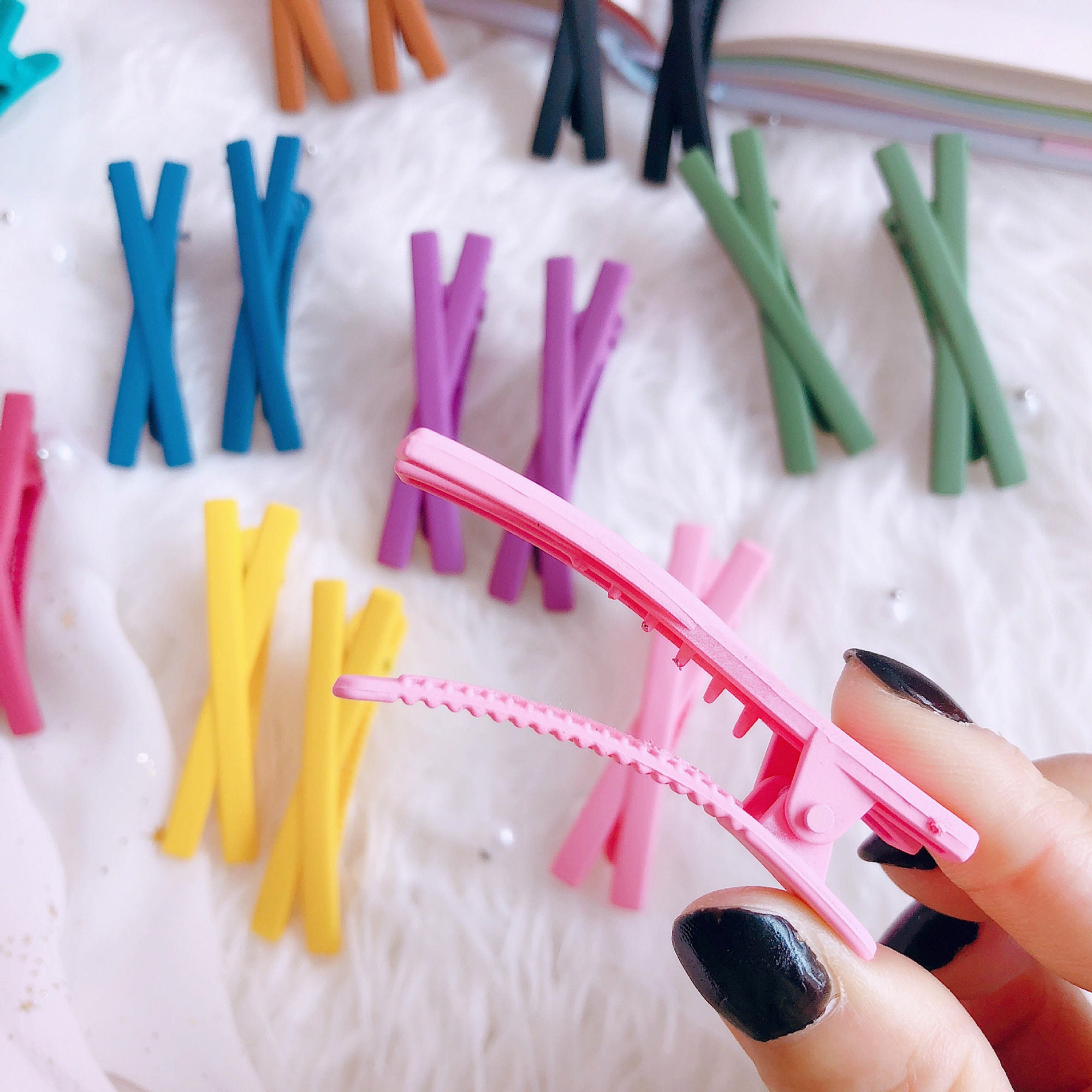 Set of 2pcs Morandi X Hair Clips Frosted Hair Clip Simple Etsy