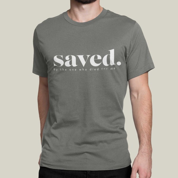 Männer Premium T-Shirt • saved • Fairtrade (Flock-Druck)