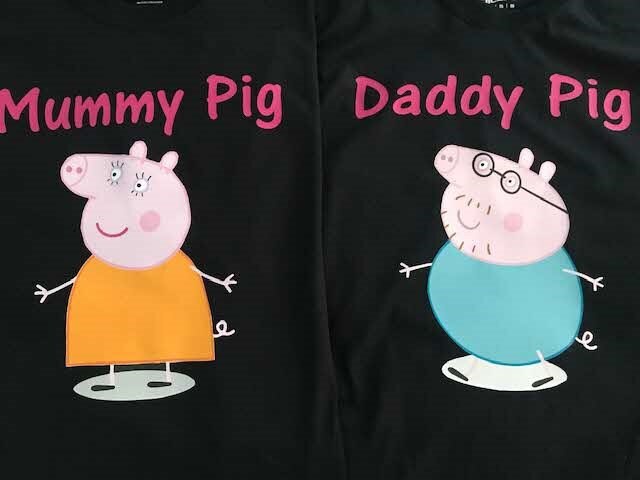 Mummy Pig Daddy Pig Cartoon Birthday T-shirts Boy Girl - Etsy