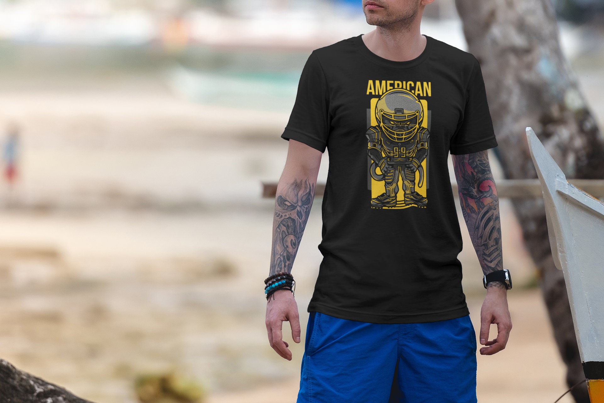 AMERICAN FOOTBALL T shirt Unisex Heavy Cotton Tee Team SPORT | Etsy