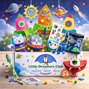 Kids Crafts! 12-Box Prepaid Gift Set – Monthly Craft Subscription for Kids Ages 6-8