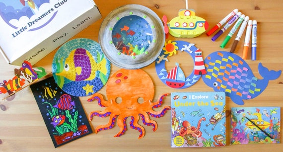 Kids Crafts Little Dreamers Club Monthly Subscription Box Ages 3 5 Etsy
