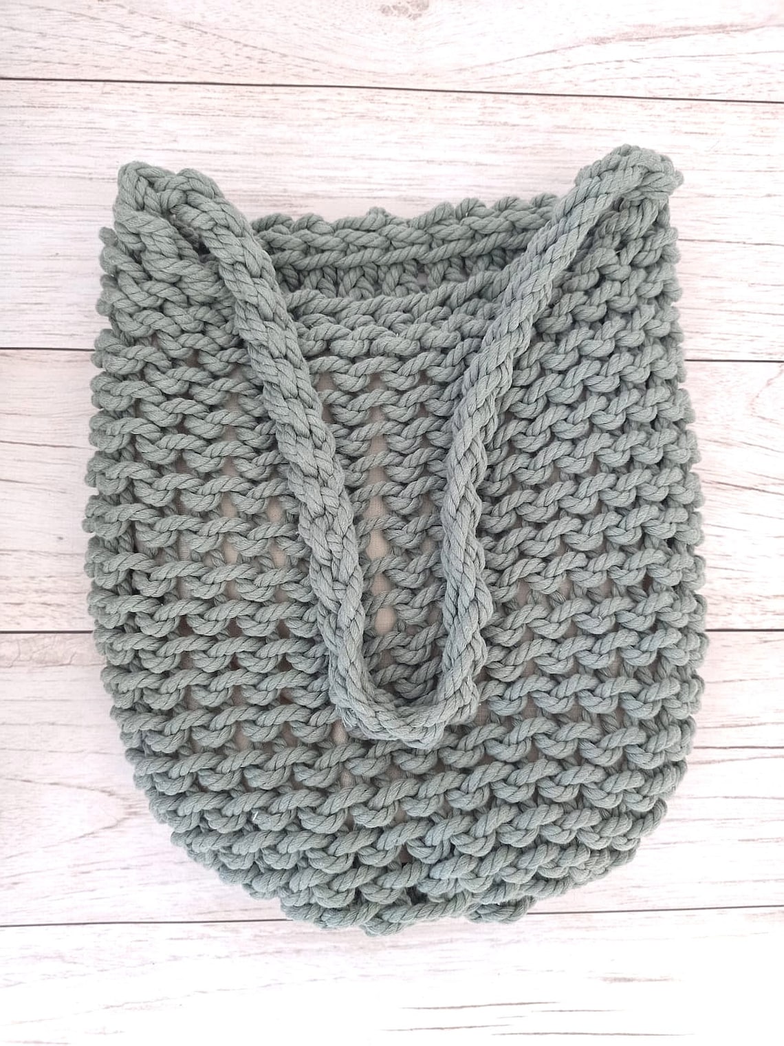 DIY Rope Bag Pattern Tutorial Crochet Rope Bag Chunky Etsy