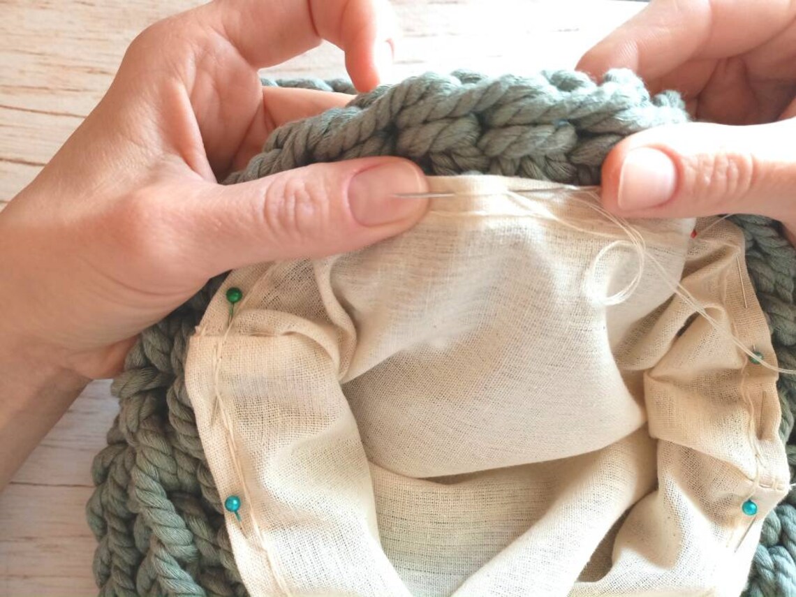 DIY Rope Bag Pattern Tutorial Crochet Rope Bag Chunky Etsy