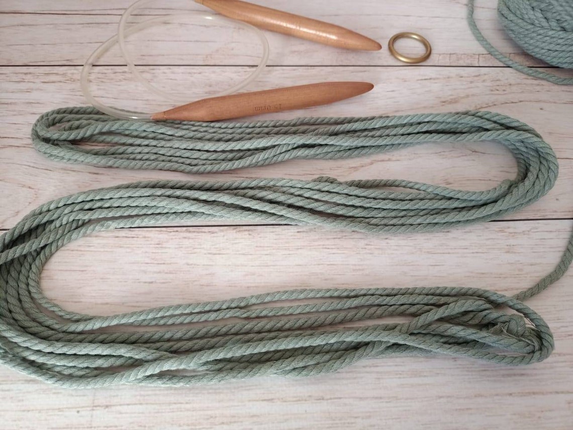 DIY Rope Bag Pattern Tutorial Crochet Rope Bag Chunky Etsy