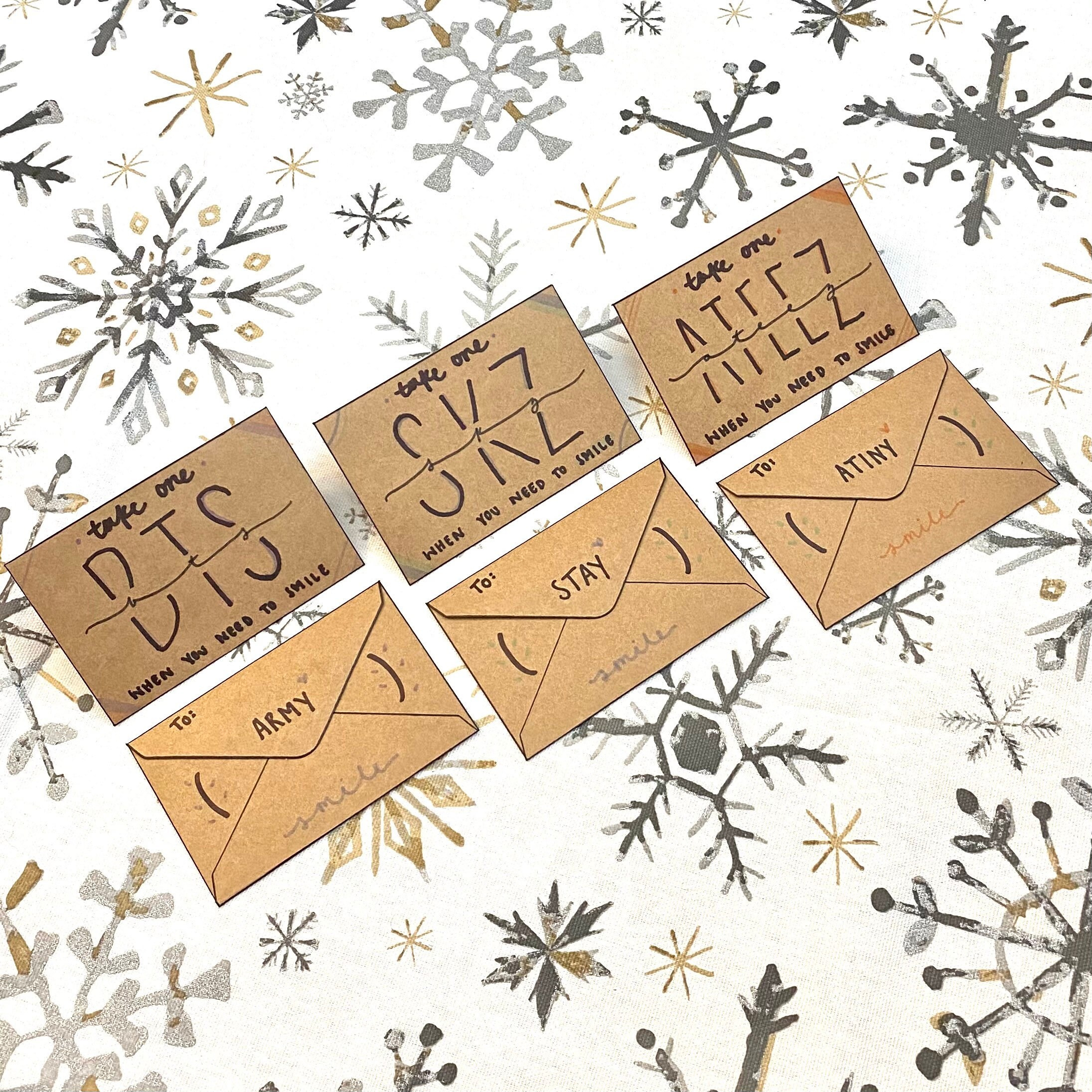 Kpop "when you need to smile" envelopes [BTS, SKZ, ATEEZ]