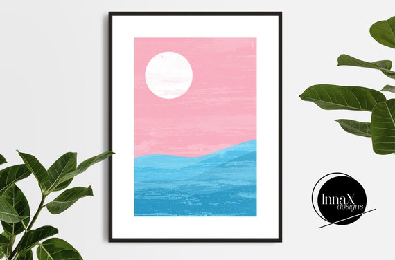 Transgender Pride Flag Colors Subtle Trans Pride Prints Etsy