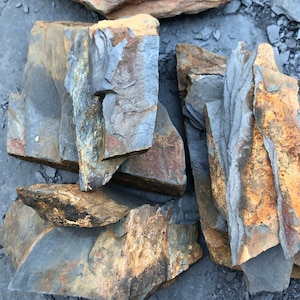 5 Pounds- Rust Colored Slate for Mosaic or Crafts.