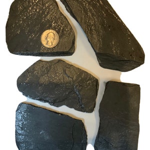6x Large New NATURAL Flat SLATE Rock Stone for AQUARIUM Fish Tank Gravel  Reptile