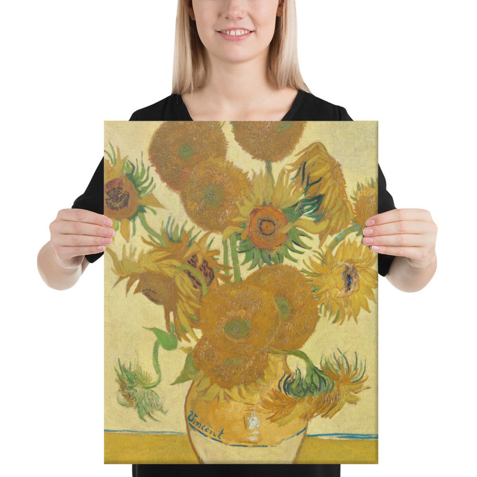 Vincent Van Gogh Sunflowers Canvas Print Etsy