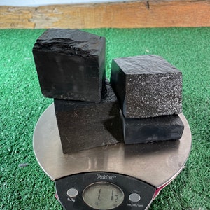 Slate Cubes. Four Cut Slate Squares for Crafts, Photography, Aquariums, etc.